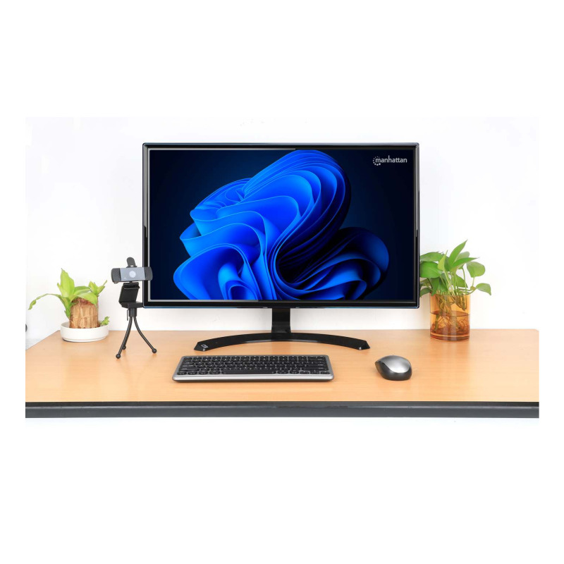 MANHATTAN - 180795 - Kit mini teclado y mouse óptico inalámbricos / Receptor USB-A Nano para ambos, 12 teclas multimedia/función, mouse óptico ambidiestro 3 botones y rueda de desplazamiento, negro/plateado image 9