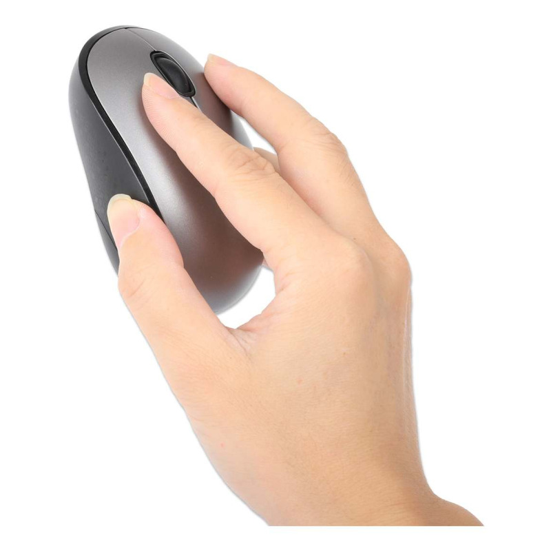 MANHATTAN - 180795 - Kit mini teclado y mouse óptico inalámbricos / Receptor USB-A Nano para ambos, 12 teclas multimedia/función, mouse óptico ambidiestro 3 botones y rueda de desplazamiento, negro/plateado image 12