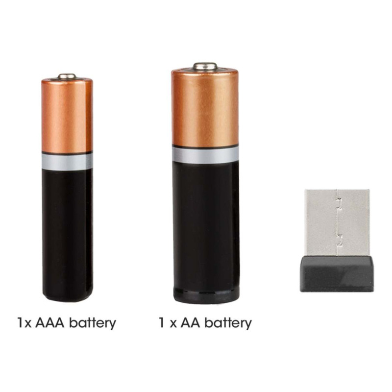 MANHATTAN - 180795 - Kit mini teclado y mouse óptico inalámbricos / Receptor USB-A Nano para ambos, 12 teclas multimedia/función, mouse óptico ambidiestro 3 botones y rueda de desplazamiento, negro/plateado image 16