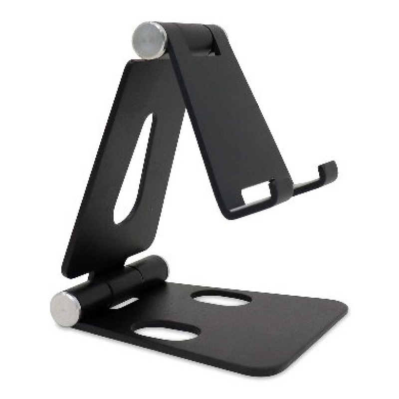SOPORTE BROBOTIX PARA CELULAR O TABLETA, ALUMINIO, PLEGABLE, NEGRO