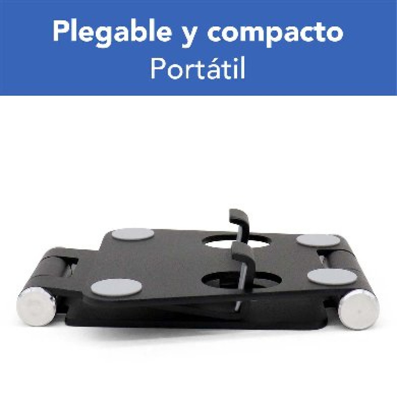 SOPORTE BROBOTIX PARA CELULAR O TABLETA, ALUMINIO, PLEGABLE, NEGRO image 6