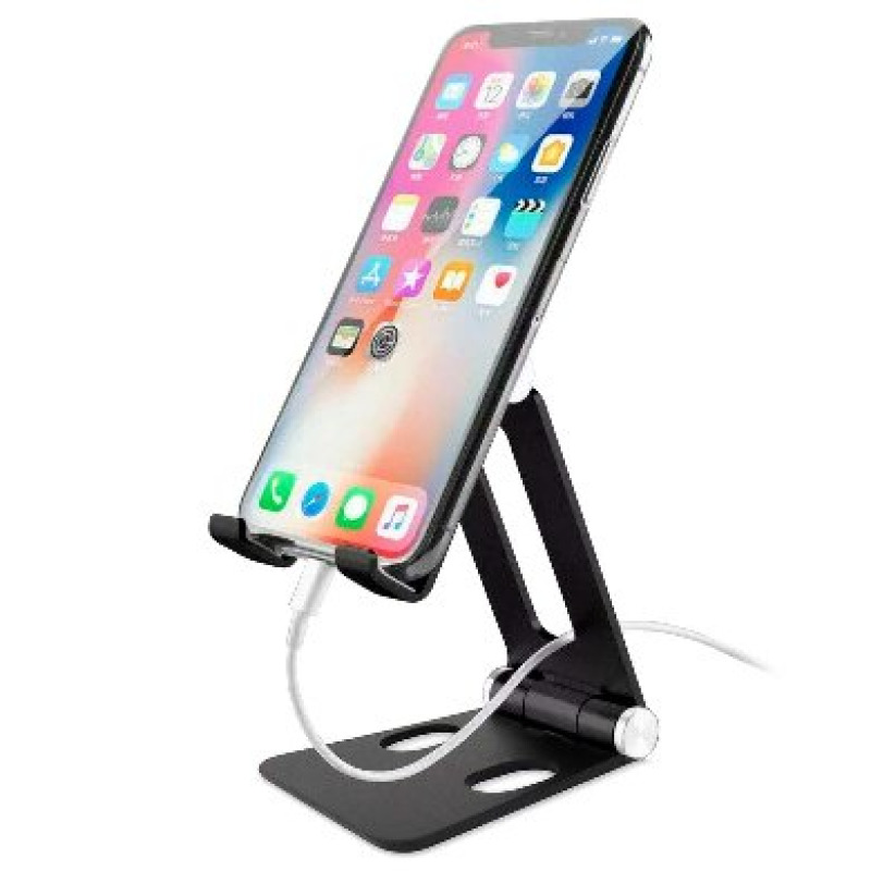 SOPORTE BROBOTIX PARA CELULAR O TABLETA, ALUMINIO, PLEGABLE, NEGRO image 7