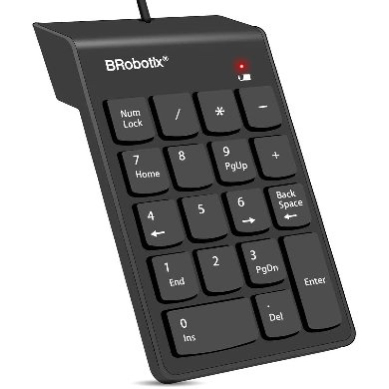 TECLADO BROBOTIX ALAMBRICO NUMERICO USB, DELGADO, COLOR NEGRO image 4