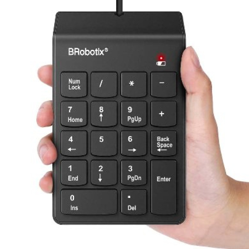 TECLADO BROBOTIX ALAMBRICO NUMERICO USB, DELGADO, COLOR NEGRO image 7