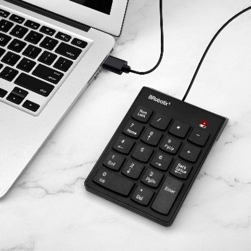TECLADO BROBOTIX ALAMBRICO NUMERICO USB, DELGADO, COLOR NEGRO image 8