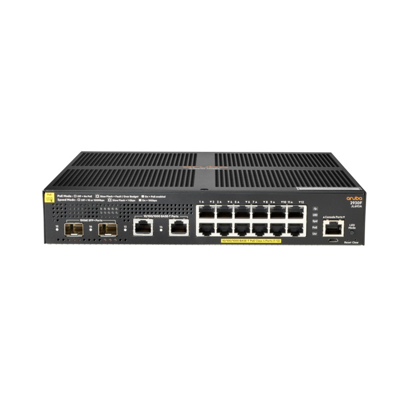 SWITCH HPE ARUBA JL693A 2930F 12G POE 139W 2GE NON POE/2SFP image 2