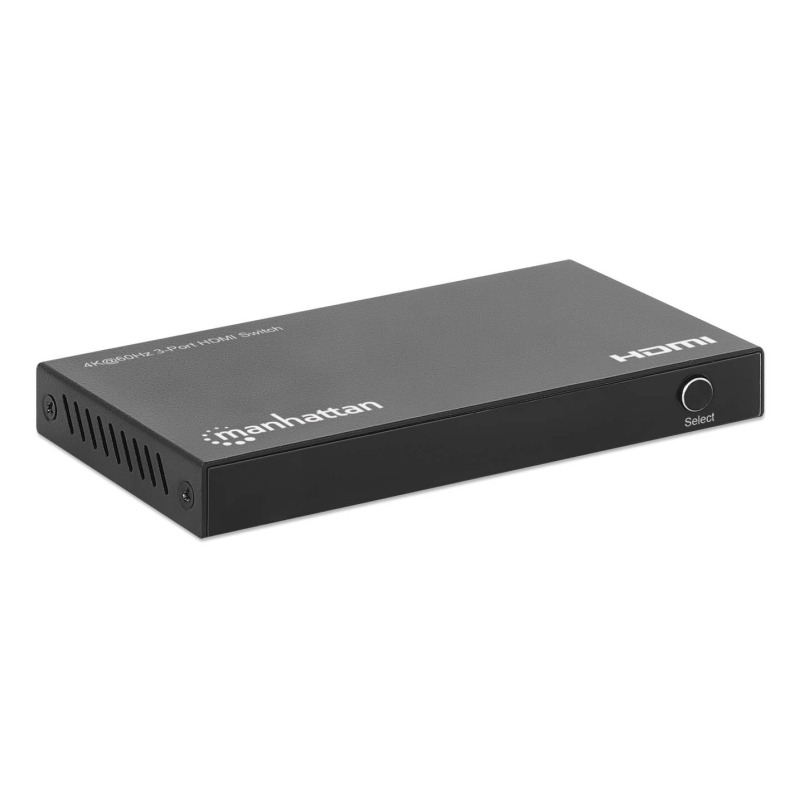 SPLITTER/MANHATTAN/208222/SWITCH HDMI 4K@60HZ, 3 ENTRADAS COMPACTO NEGRO image 4
