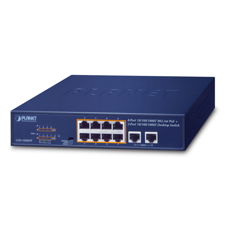 Switch no administrable PoE de 8 puertos 10/100/1000 Mbps con PoE 8023af/at image 4