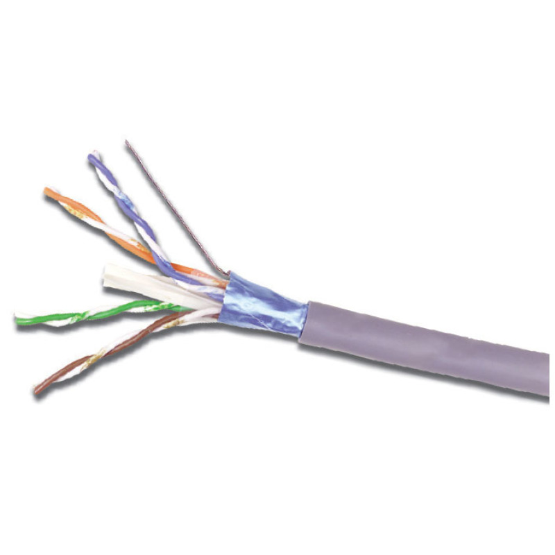 Bobina de Cable Blindado F/UTP de 4 Pares ZMAX Cat6A Soporte de Aplicaciones 10GBaseT CM Color Gris 305m