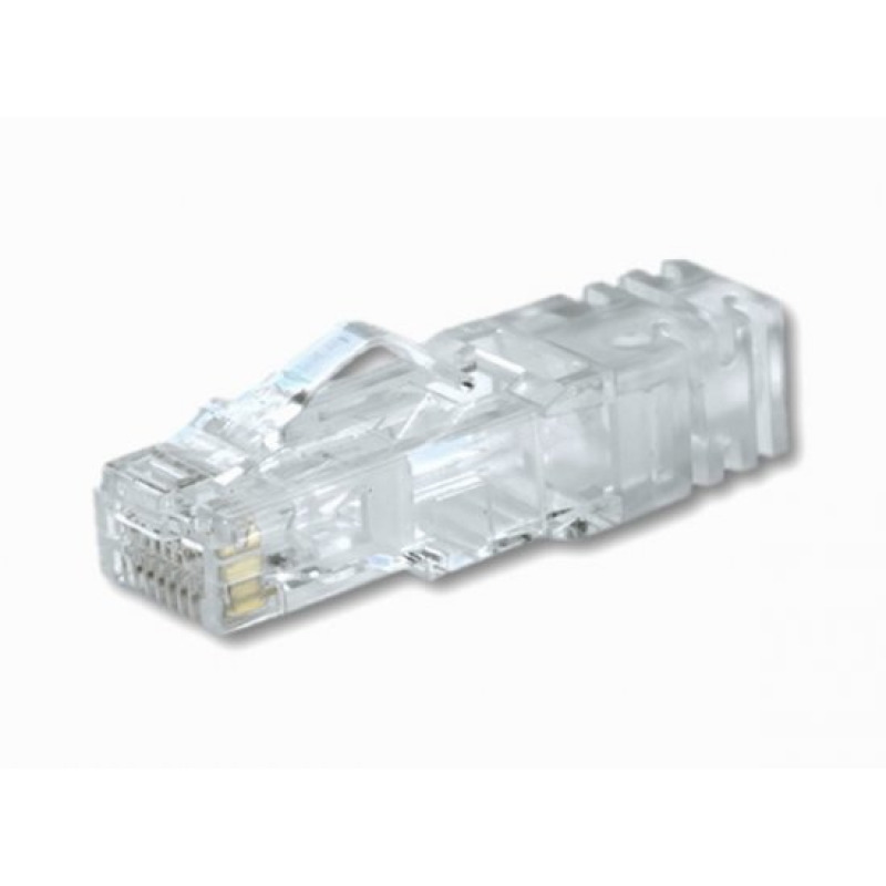 Plug RJ45 Cat6 Para Cable UTP de Calibre 2324 AWG Chapado en Oro de 50 micras Paquete de 100 piezas