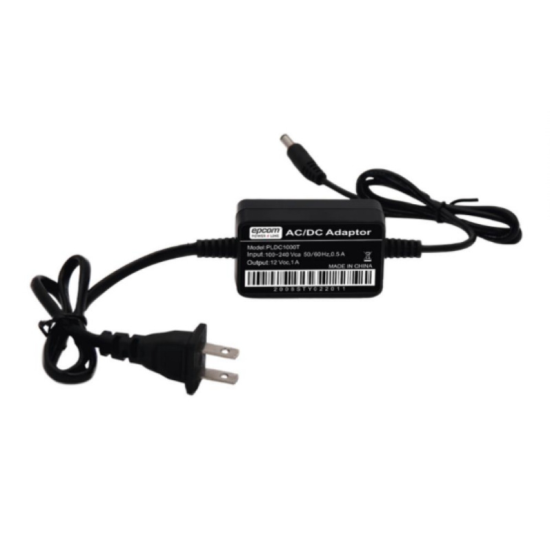 Adaptador de Pared de 12Vcc  1 A con cable y clavija Nema 115 / 05 metros a la toma de alimentación / 05 metros a la conexión del dispositivo