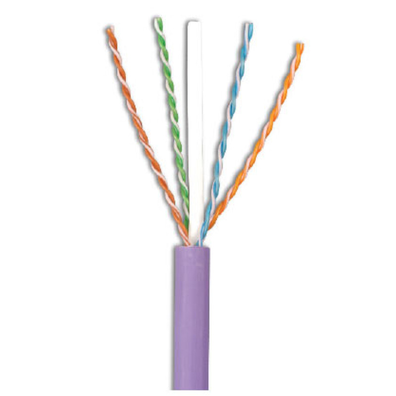 Bobina de Cable U/UTP de 4 pares ZMAX Cat6A Soporte de Aplicaciones 10GBaseT LS0H Color Violeta 305m