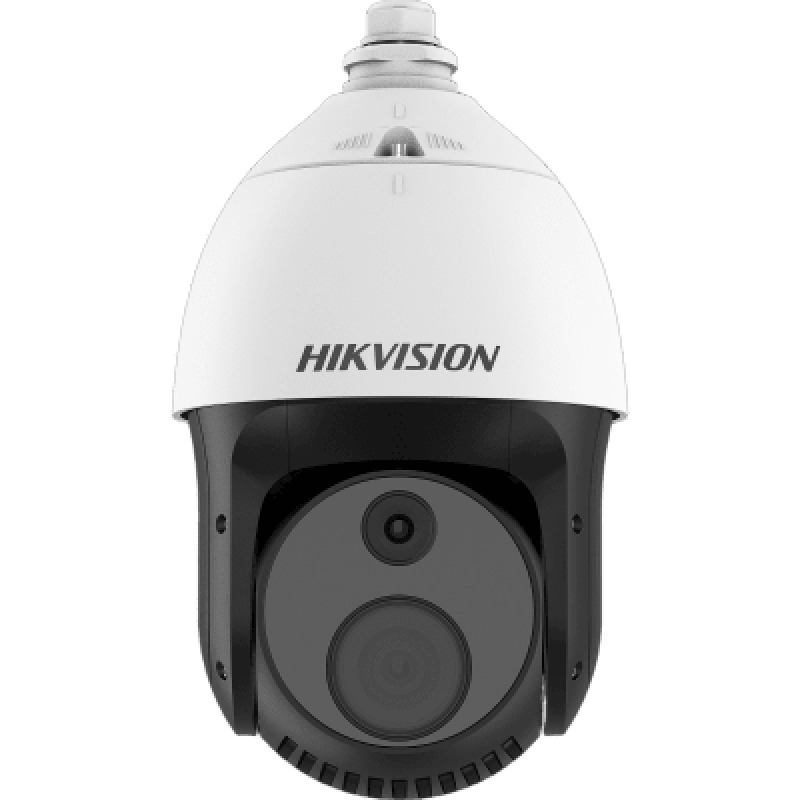 PTZ IP Dual / Lente Térmico 25 mm 384 X 288 / Lente óptico 32X 2 Megapixel / 100 mts IR / Termografia / WDR 120 dB / Exterior IP66 / MicroSD