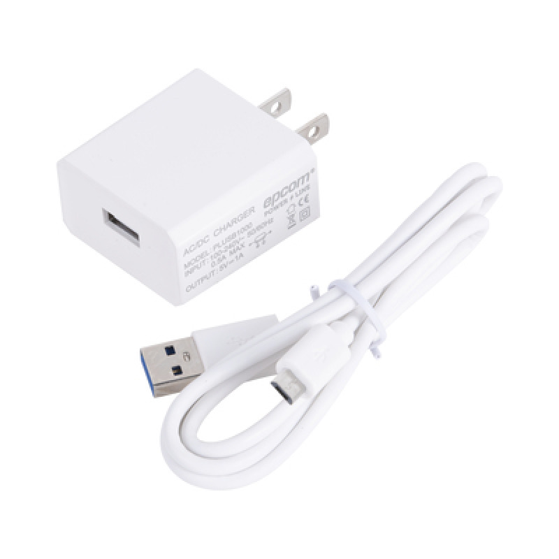 Cargador MicroUSB Profesional de 1 Puerto / 5 VCC / 1 Amper Para Smartphones y Tablets / Voltaje de Entrada de 100240 VCA
