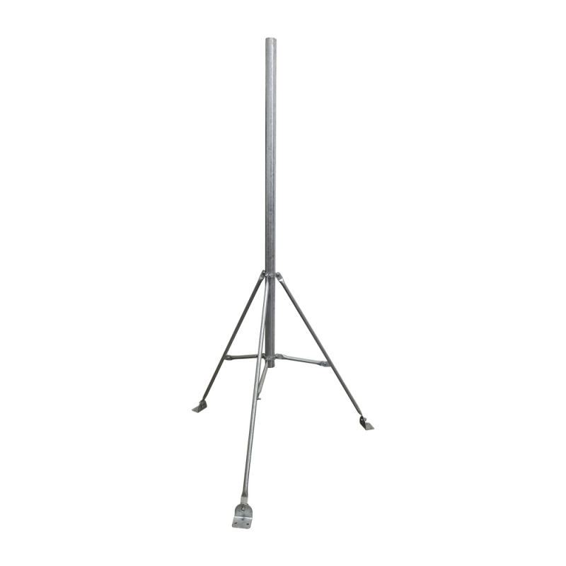 Mástil de 2 x 15 metros con Tripie para Instalación en losa Acero Galvanizado en Caliente