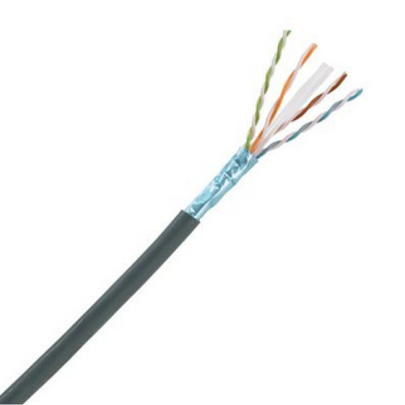 Bobina de Cable Planta Externa con Gel de 4 pares Cat6A Blindado F/UTP Color Negro 305m