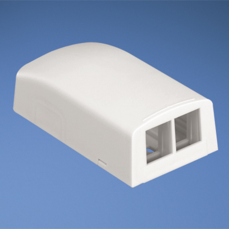 Caja de Montaje en Superficie Para 2 Módulos Keystone Color Blanco