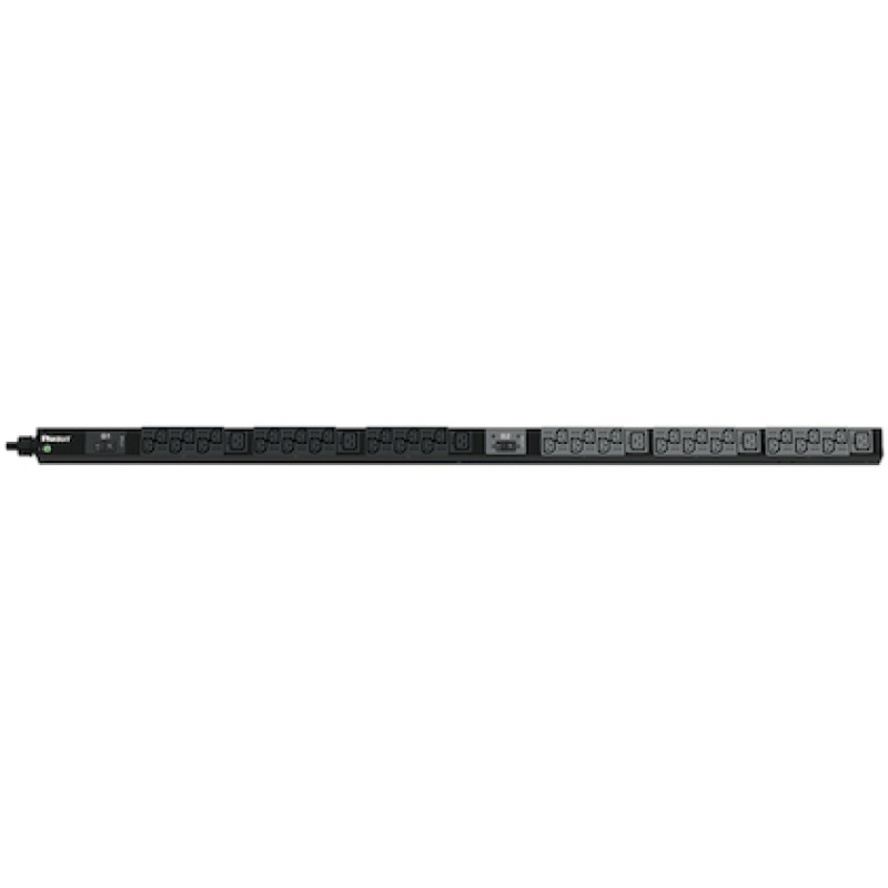 PDU Básico para Distribución de Energía Enchufe de Entrada NEMA L630P Con 36 Contactos C13 y 6 C19 de Instalación Vertical 30 Amp 208 Vca