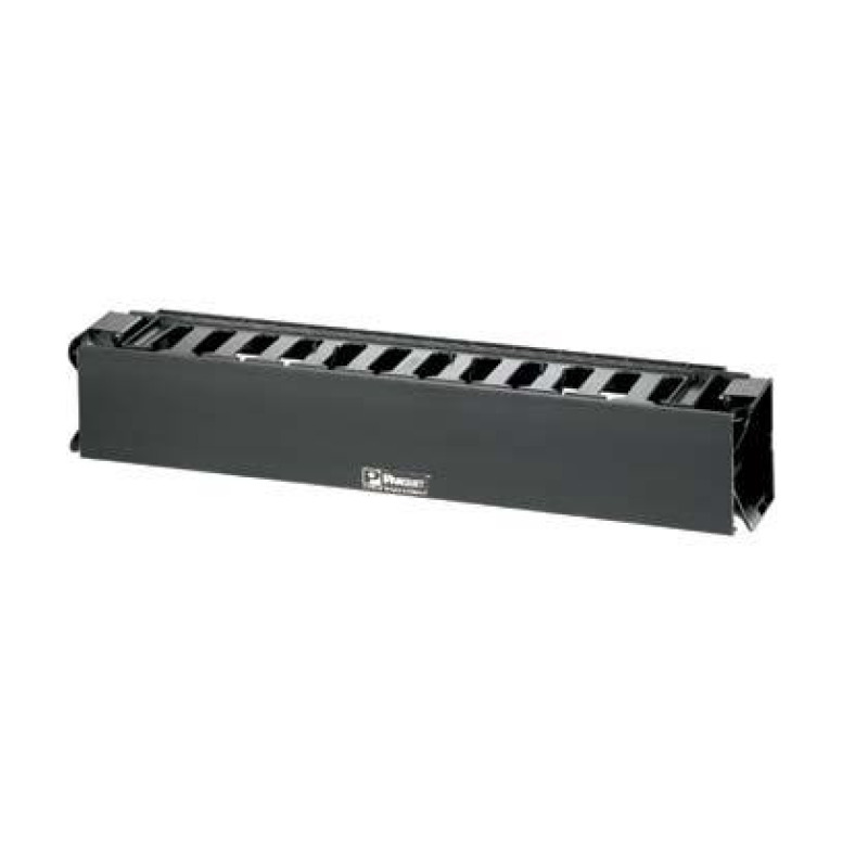 Organizador de Cables Horizontal PatchLink Sencillo Solo Frontal Con Tapa Extendida Para Rack de 19in 2UR