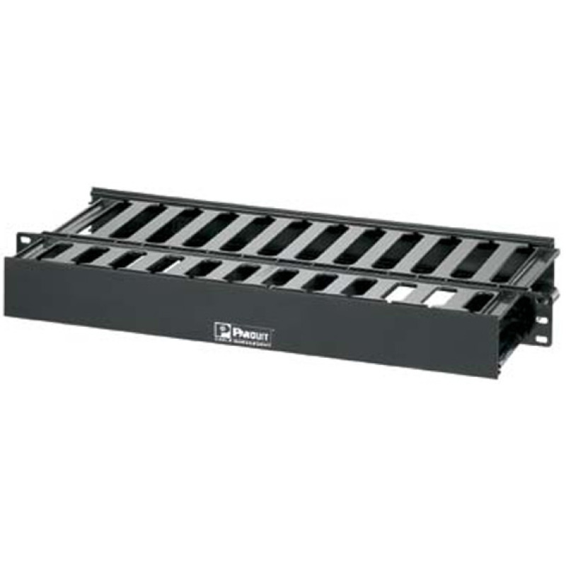 Organizador de Cables Horizontal PatchLink Doble Frontal y Posterior Para Rack de 19in 1UR