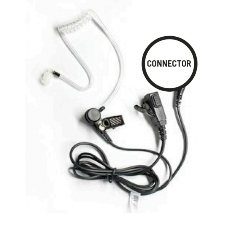 Micrófono  audífono de solapa con tubo acústico transparente para TC500/ 518/ 600/ 610/ 700 y radios GP300/ PRO2150/ P110/ GP350/ SP10/ PRO3150/ EP450/ EP350/ MAG ONE con tubo acústico de PU material flexible