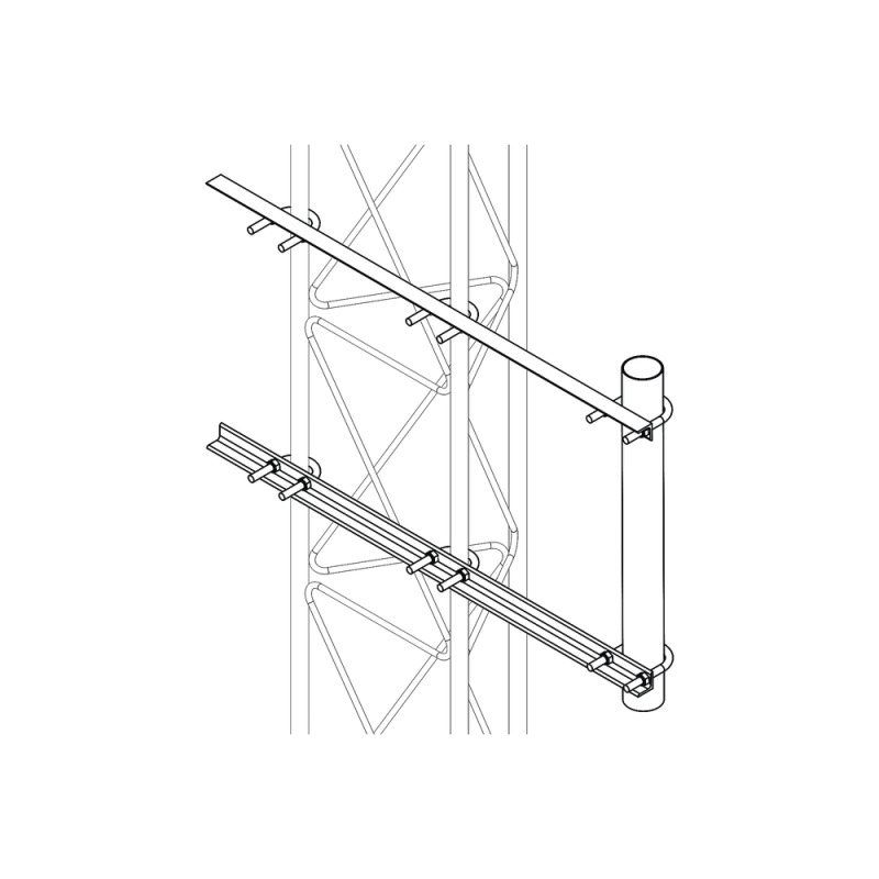 Brazo Lateral Liviano para Tramo STZ30G Galvanizado por Inmersión en Caliente