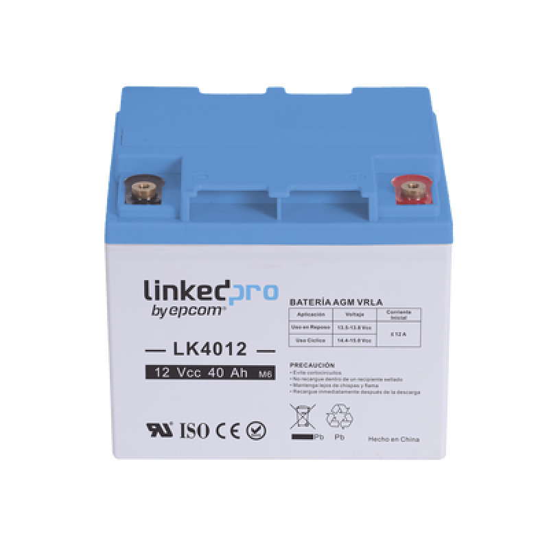 Batería 12 Vcc / 40 Ah / UL / Tecnología AGMVRLA / Para uso en equipo electrónico Alarmas de Intrusión / Incendio/ Control de acceso / Video Vigilancia / T2 image 2