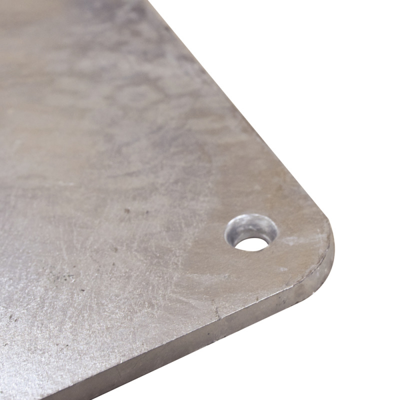 Base para Mástil Hasta 2 con Opresores Base de 50 x 50 cm y Tubo de 80 cm Ced 30 Galv Inmersión image 4