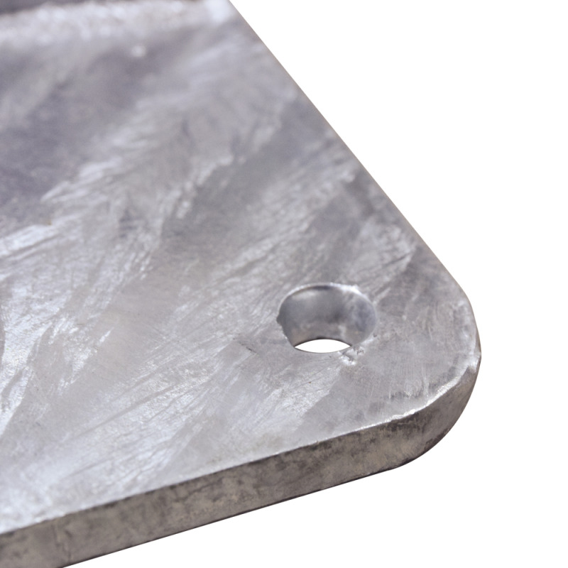 Base para Mástil Hasta 2 con Opresores Base de 30 x 30 cm y Tubo de 50 cm Ced 30 Galv Inmersión image 4