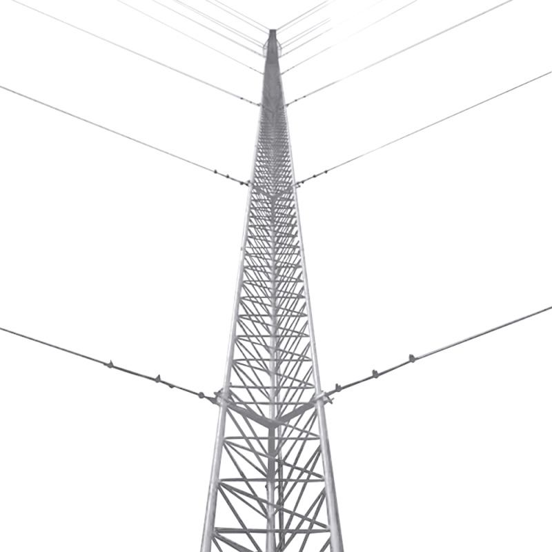 Kit de Torre Arriostrada de Piso de 54 m Altura con Tramo STZ45 Galvanizado Electrolítico No incluye retenida