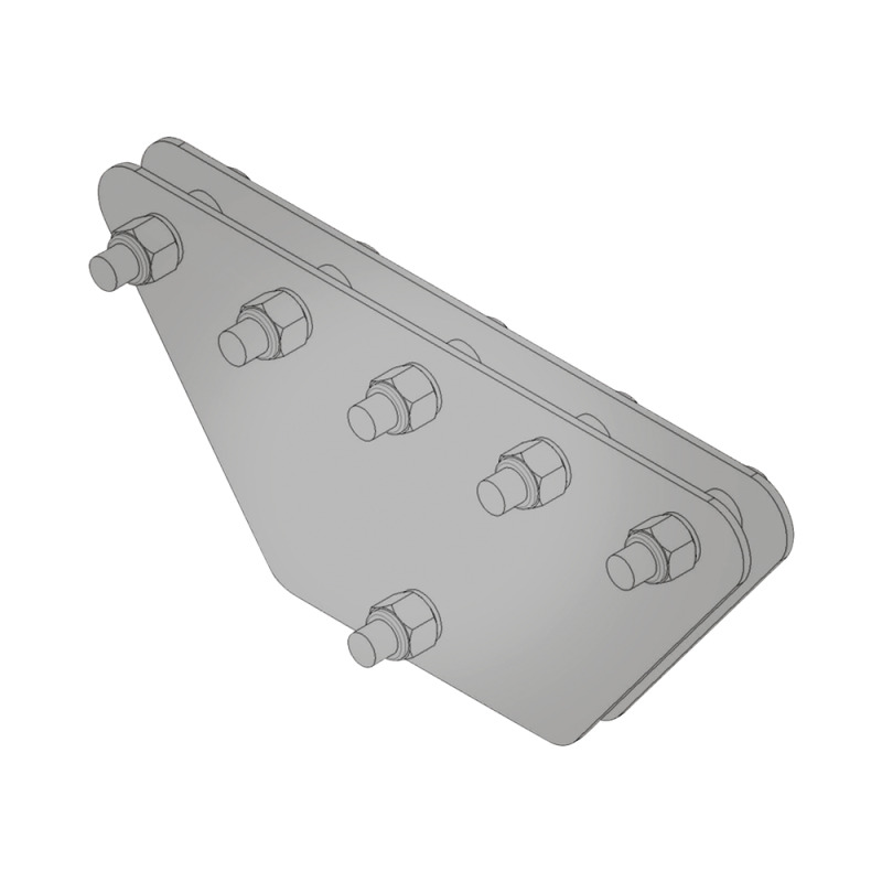 Placas igualadoras con tornillería y separadores para 5 retenidas Galvanizado en inmersión 20x20x50 cm