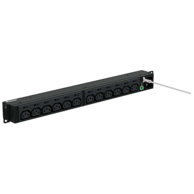 PDU Básico para Distribución de Energía Enchufe de Entrada NEMA L620P Con 13 Contactos C13 Instalación Horizontal de 19in 1UR 20 Amp 120 o 220 Vca
