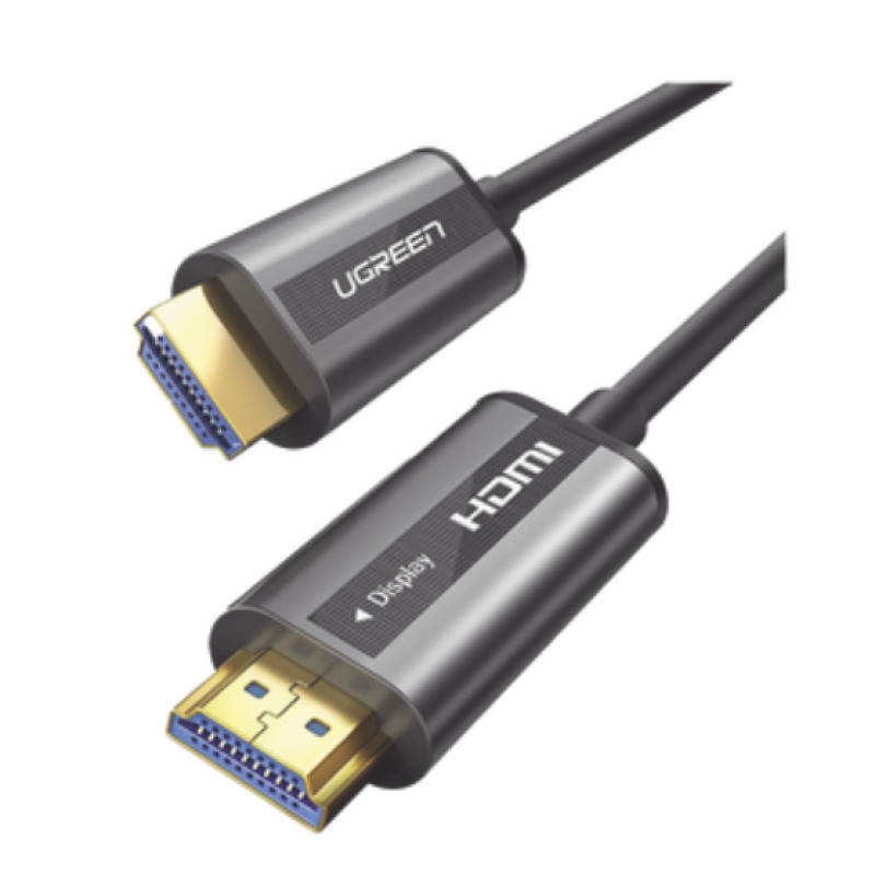 Cable HDMI de 50 Metros por Fibra Óptica 4K60Hz | Fibra de 4 núcleos  Cobre estañado de 7 núcleos | Compatible con HDMI 20 | Alta velocidad 18 Gbps | 3D | HDR | Carcasa de  Zinc | Premium | 2 Años de Garantía