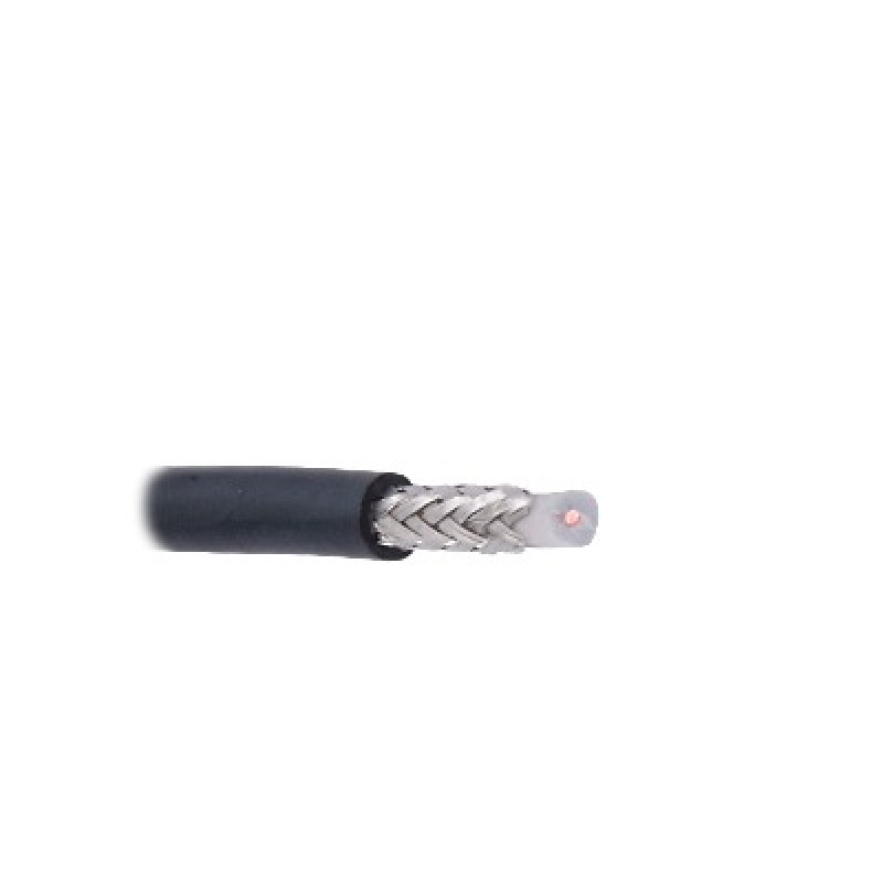 Cable coaxial RG BROADCAST RG58USYS 20 AWG  blindaje de malla trenzada de cobre estañado  CuSn  96 aislante de polietileno sólido