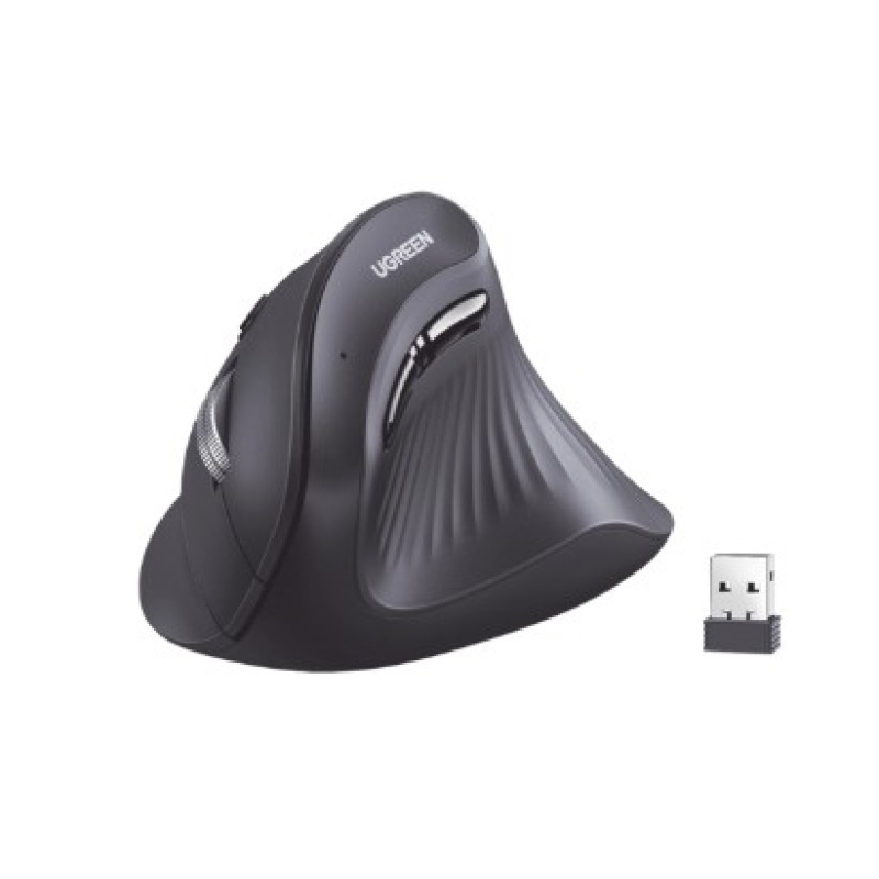 Mouse Inalámbrico en Angulo Vertical | 24G  Bluetooth | Conecta 3 dispositivos Simultáneamente | 4 Niveles de DPI |  Clic Silencioso | 5 botones Silenciosos | Soporta Win Mac Linux  Chrome