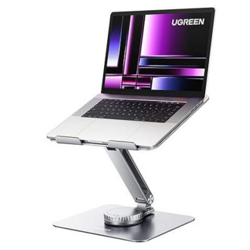 Soporte Giratorio de Aluminio para Laptop | Giratorio 360 | Función de Bloqueo | Soporta Laptops de 10 a 173| Capacidad de Carga 5Kg | Excelente Estabilidad | Diseño Ergonómico | Altura y Angulo Ajustable | Plegable y Portamp