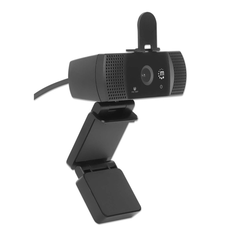 CAMARA WEB MANHATTAN FULL HD USB ROTACION 360 NEGRA image 4