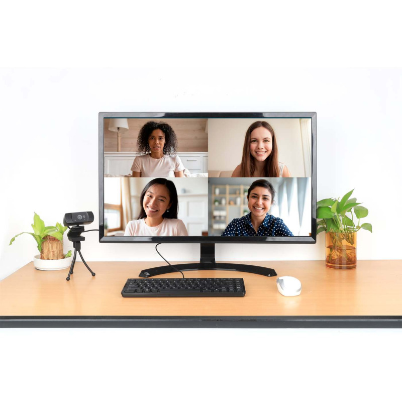 CAMARA WEB MANHATTAN FULL HD USB ROTACION 360 NEGRA image 5