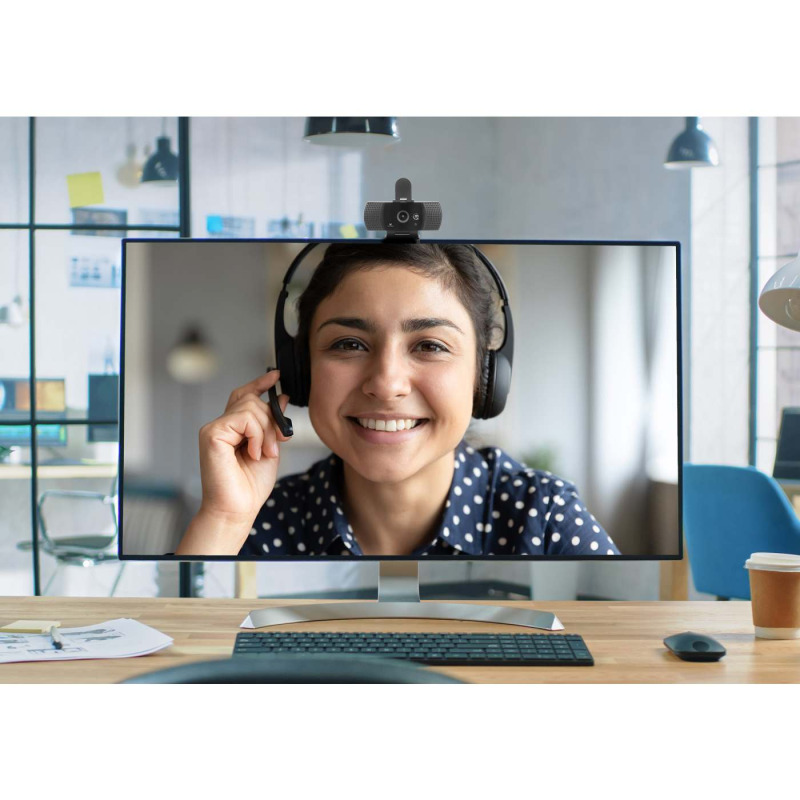 CAMARA WEB MANHATTAN FULL HD USB ROTACION 360 NEGRA image 13