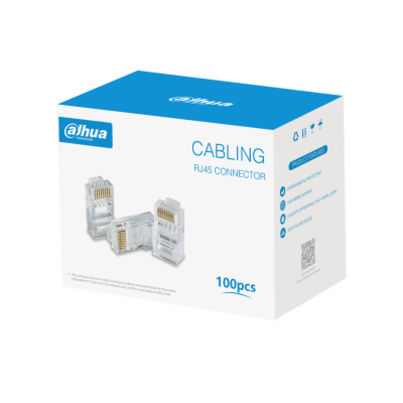 DAHUA DH-PFM976-531 - Caja con 100 Plugs RJ45 Cat5e/ Chapado de Oro de 15 U"/ Clasificación de Resistencia al Fuego UL94V-2/ #LoNuevo #CONEEN image 3