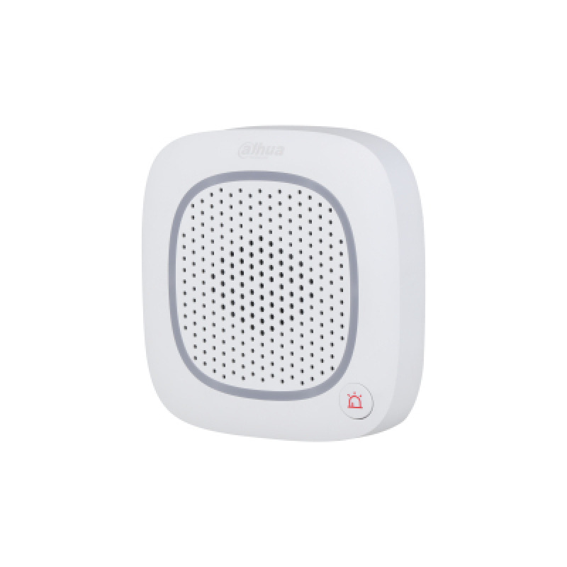 DAHUA DHI-ARA14-W2- Sirena intercom inalámbrica con audio bidireccional y múltiples sonidos (fuego, intrusión, pánico, médica y más). Soporta botón de pánico para mayor seguridad y control. #LoNuevo