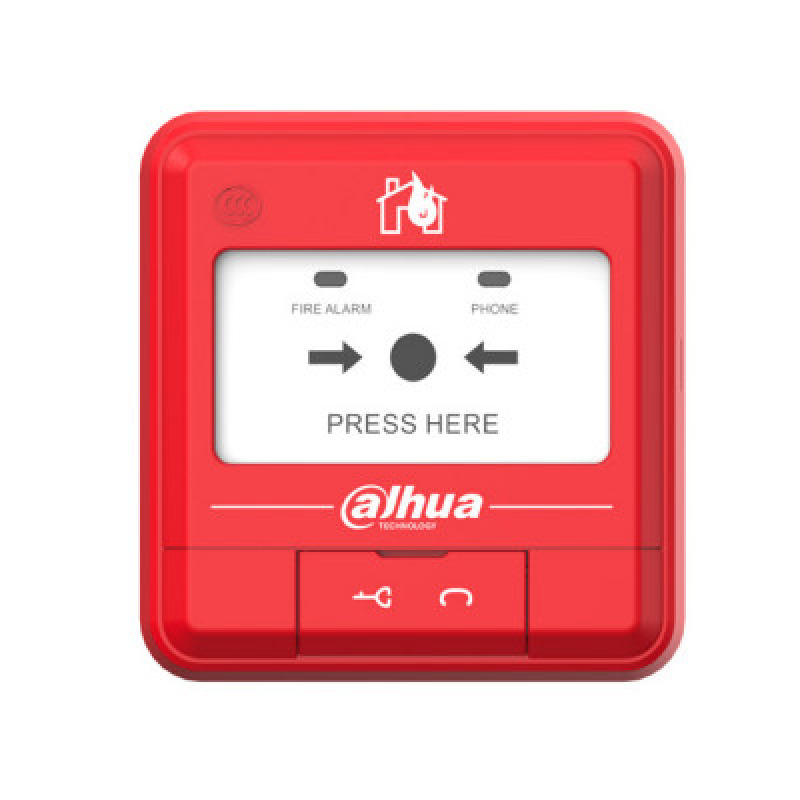 DAHUA WISUALARM DHI-HY-C121 -  Estacion Manual de Alarma de Emergencia Convencional/ 2 Hilos sin Polaridad/ Cumple con Norma EN54-11:2001 Pruebas EMC/ Alarma Visual/ #LoNuevo #Wisualarm