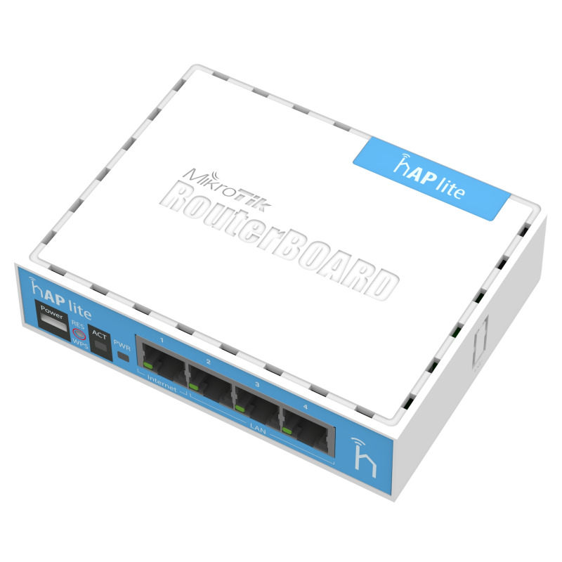 hAP Lite 4 Puertos Fast Ethernet y  WiFi 24 GHz 80211 b/g/n