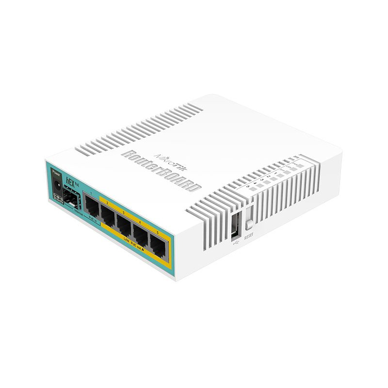 hEX PoE Routerboard 5 puertos Gigabit Ethernet PoE 8023at 1 Puerto USB