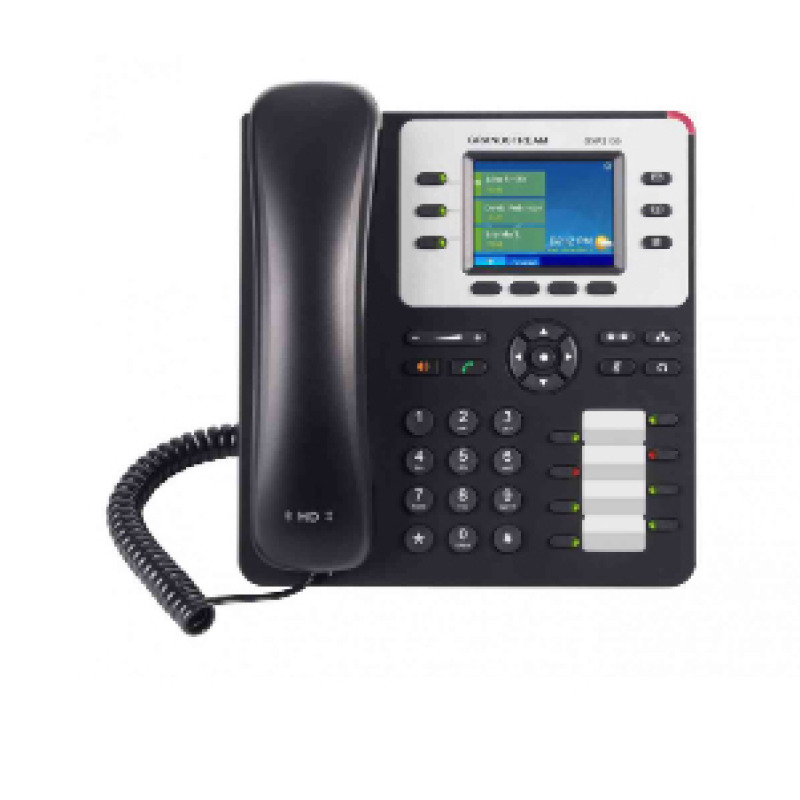 Teléfono IP Empresarial de 3 Líneas con 4 teclas de función 8 teclas de extensión BLF y conferencia de 4 vías PoE