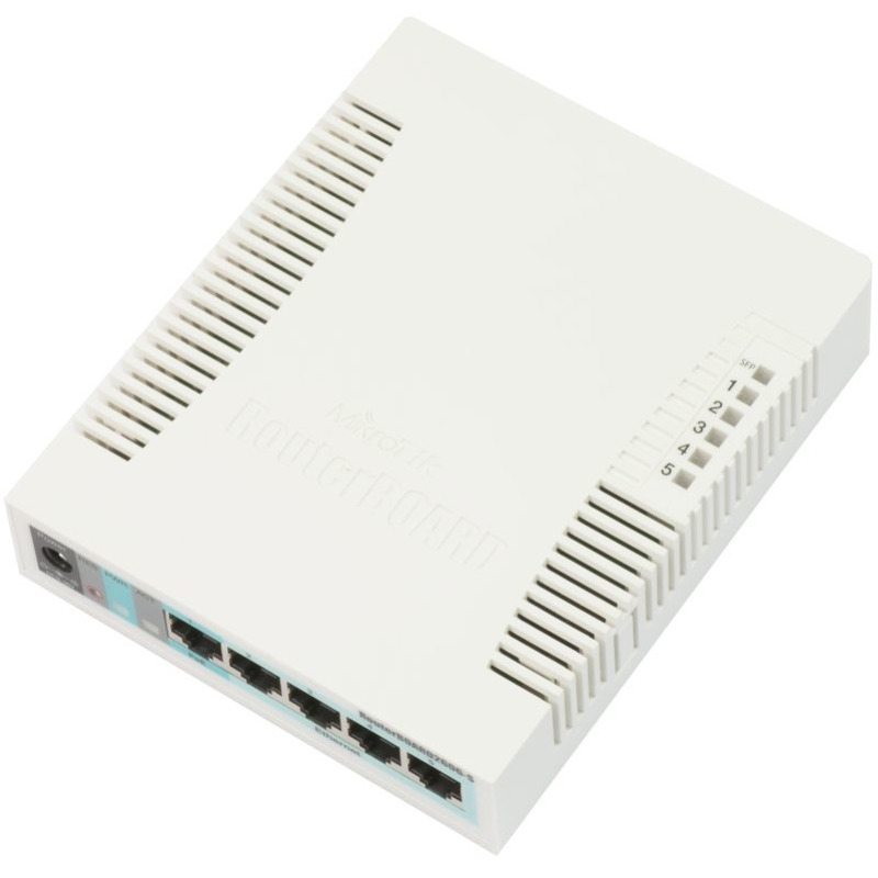Switch Mikrotik 5 puertos Gigabit Ethernet y 1 SFP
