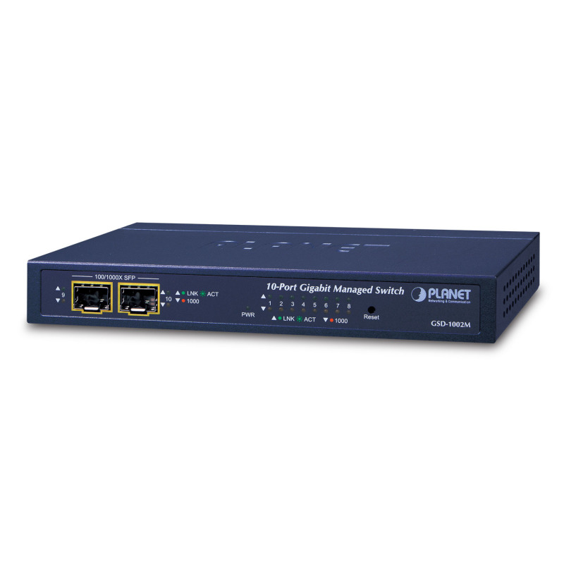 Switch Administrable de Escritorio 8 puertos Giga  2 puertos SFP