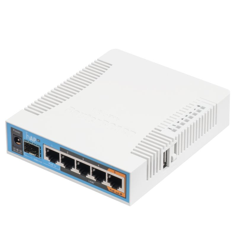 hAP ac 5 Puertos Gigabit Ethernet 1 Puerto SFP 1 USB WiFi Doble Banda 3x3 80211ac hasta 1W de potencia