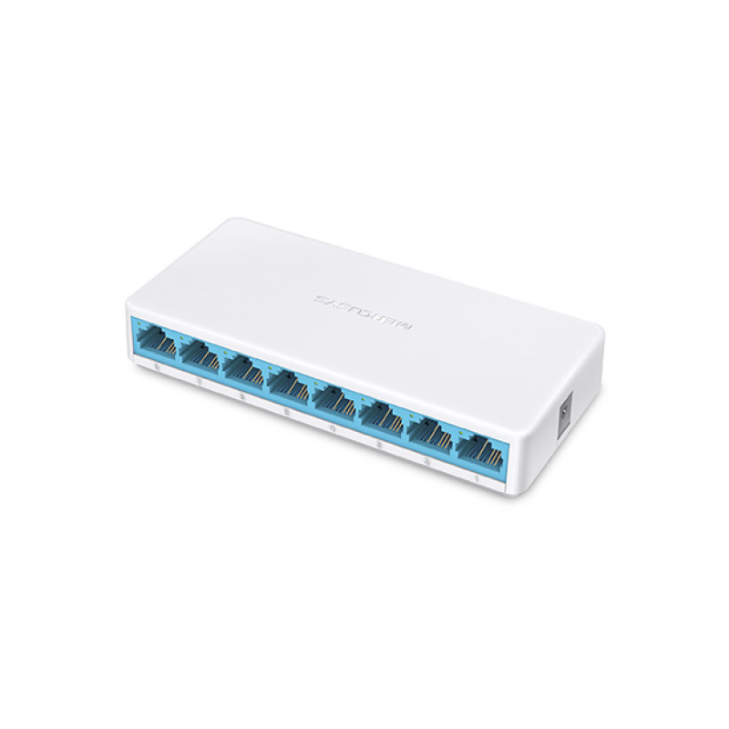 Switch NO Administrable / Para escritorio / 8 puertos 10/100 Mbps / Diseño Compacto / Plug and Play