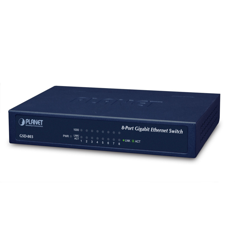 Switch de Escritorio No Administrable 8 Puertos Gigabit 10/100/1000 Mbps Tecnología de Ahorro de Energía de Hasta un 40